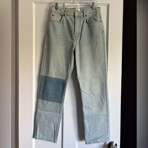 Reformation Cynthia High Rise Patchwork Jeans